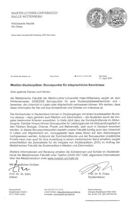 Lateinunterricht am Marianum